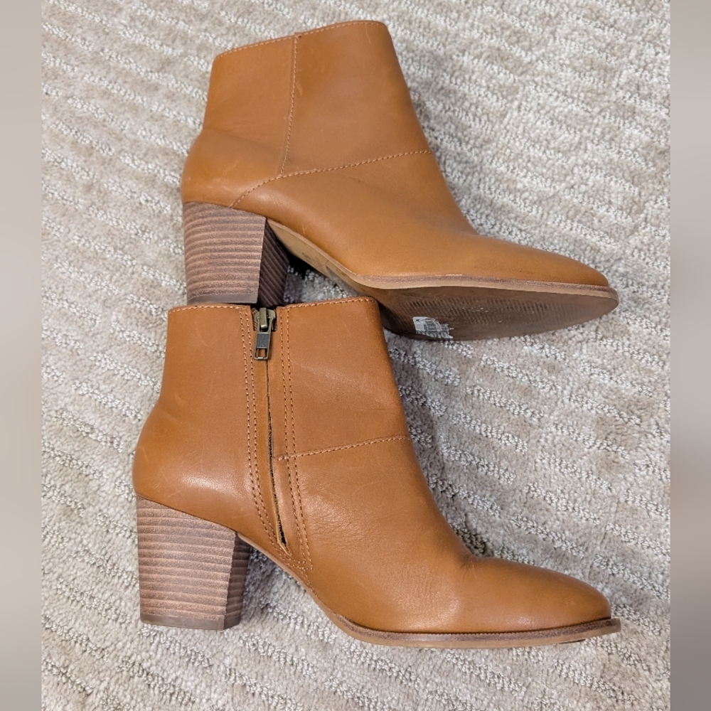 Madewell Rosie Leather Ankle Boot In English Saddle Size 6.5 - Picture 6 of 7